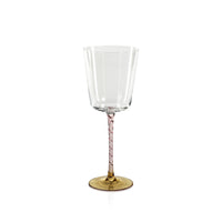 Zodax Sachi Red Wine Glasses, Amber & Pink, Set of 4