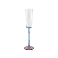 Zodax Sachi Champagne Flutes, Pink & Blue, Set of 6