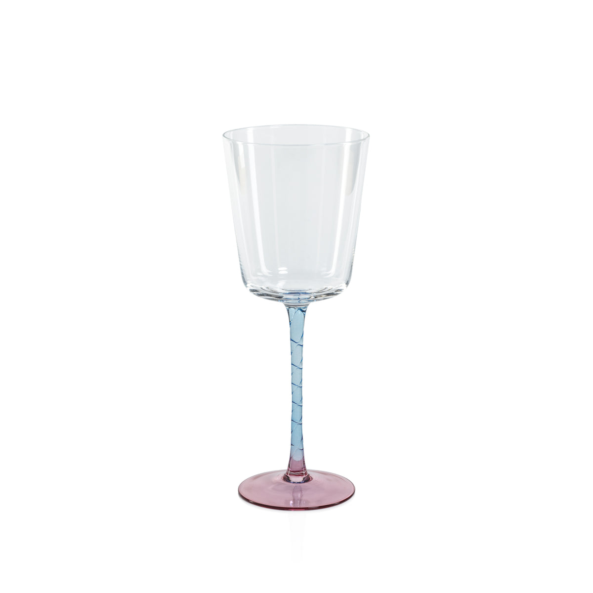 Zodax Sachi Red Wine Glasses, Pink & Blue, Set of 4