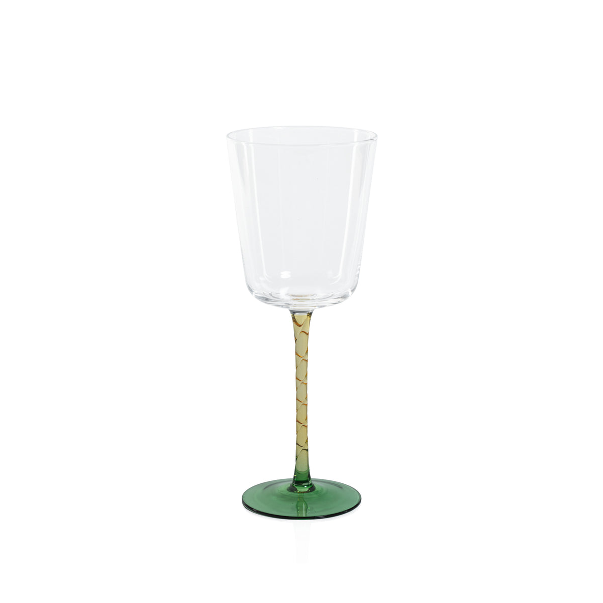 Zodax Sachi Red Wine Glasses, Green & Amber, Set of 4