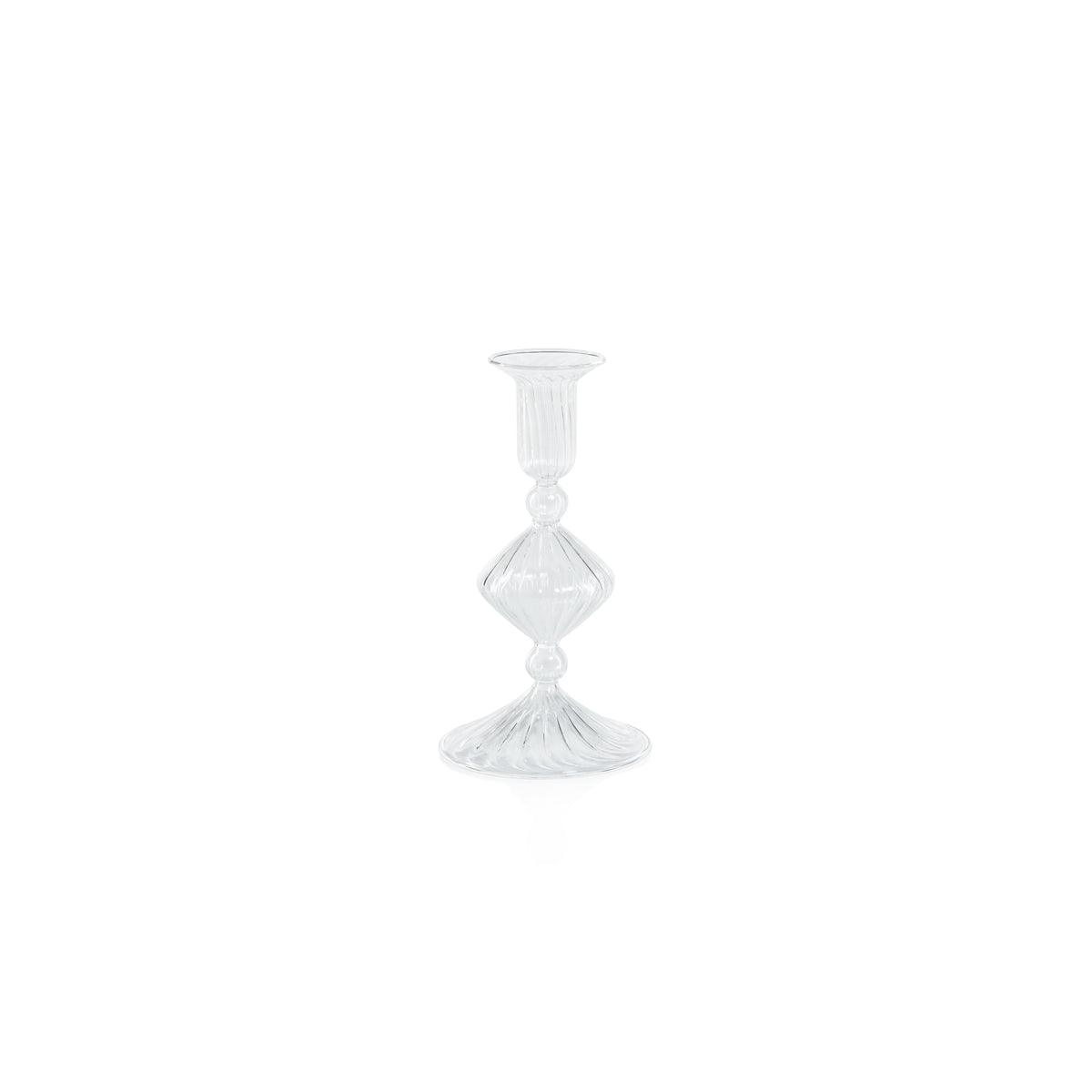 Zodax Zyrandol Glass Taper Holders, 7", Set of 2