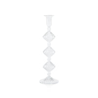 Zodax Zyrandol Glass Taper Holders, 13", Set of 2