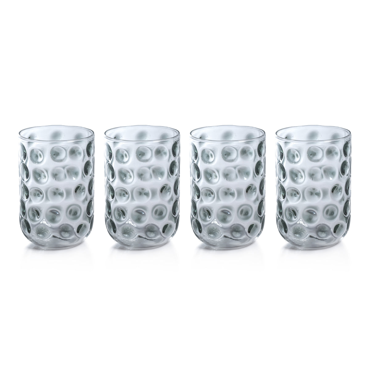 Zodax Abbeville Glass Tumblers, Gray, Set of 4