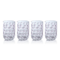 Zodax Abbeville Glass Tumblers, Pink, Set of 4