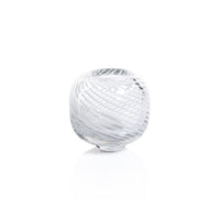 Zodax Chantilly Swirl Glass Bud Vase, Round, White