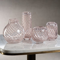 Zodax Chantilly Swirl Glass Bud Vase, Onion, Blush