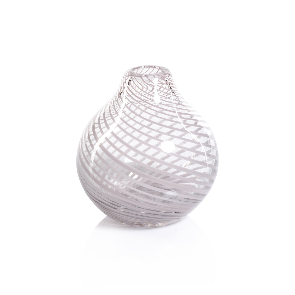 Zodax Chantilly Swirl Glass Bud Vase, Onion, Blush