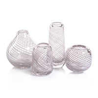 Zodax Chantilly Swirl Glass Bud Vase, Onion, Blush