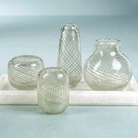 Zodax Chantilly Swirl Glass Bud Vase, Onion, Green