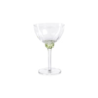 Zodax Cambrai Martini / Cocktail Optic Glasses, Lime, Set of 4