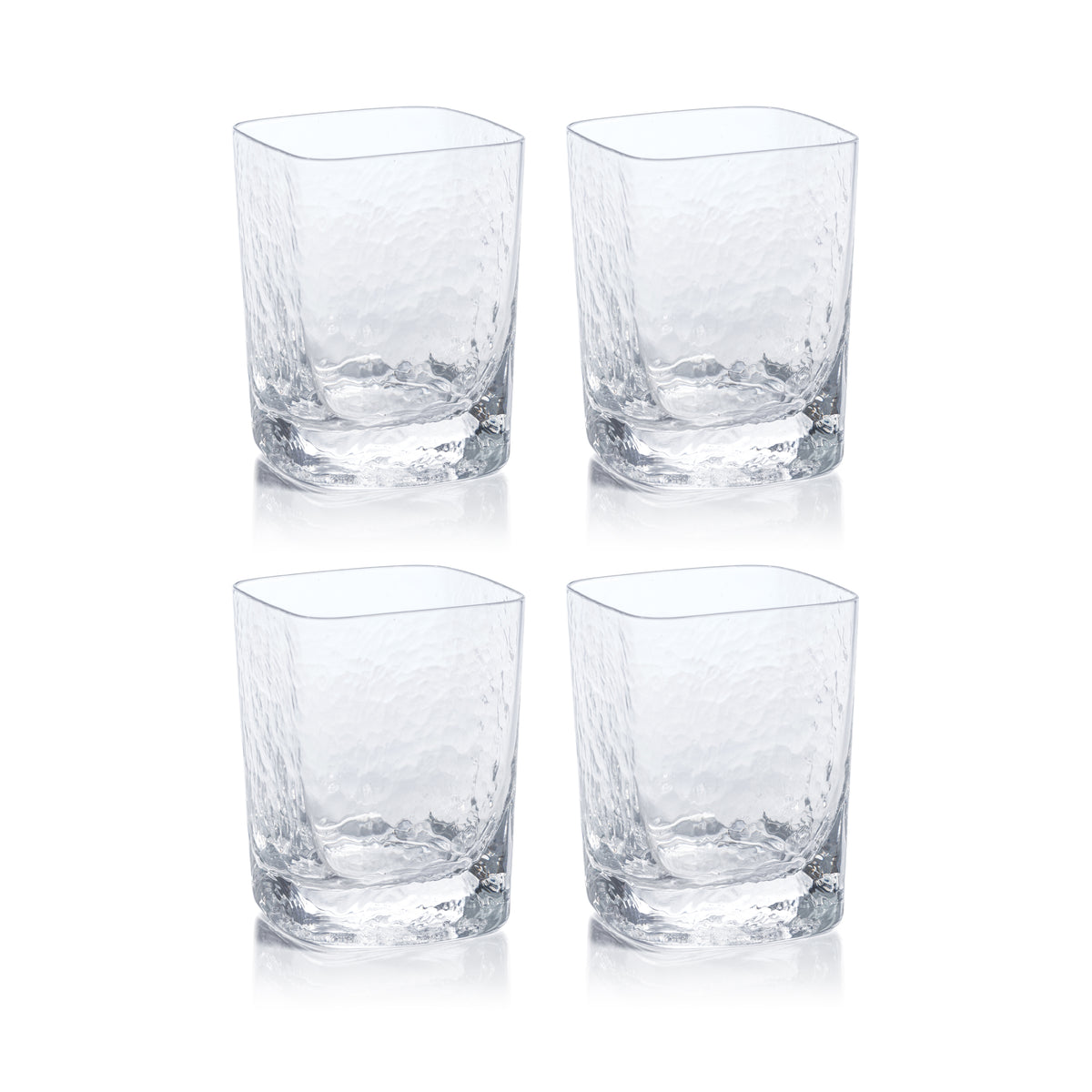 Zodax Puertollano Hammered Rock Glasses, Set of 4