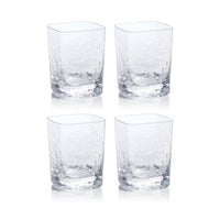 Zodax Puertollano Hammered Rock Glasses, Set of 4