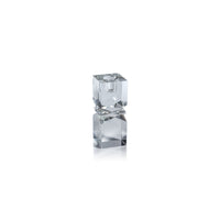 Zodax Verdun Artistry Crystal Glass Candlestick, Small, Plain Clear