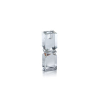 Zodax Verdun Artistry Crystal Glass Candlestick, Medium, Plain Clear