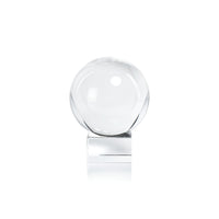 Zodax Sakinah Decorative Crystal Glass Orb on Base, Large, Clear