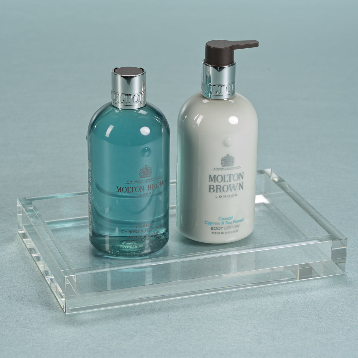 Zodax Carnac Crystal Glass Vanity Tray, Small