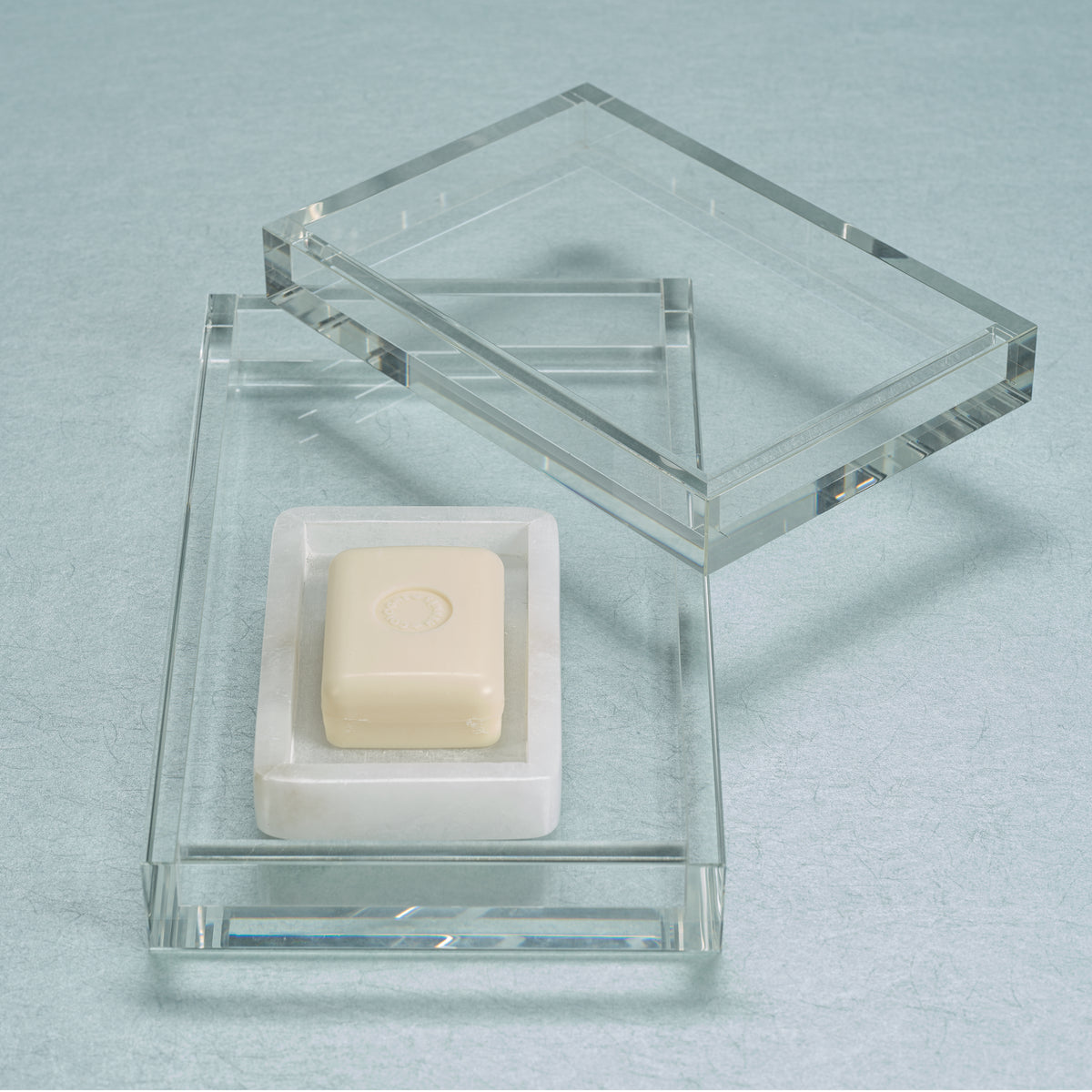 Zodax Carnac Crystal Glass Vanity Tray, Small