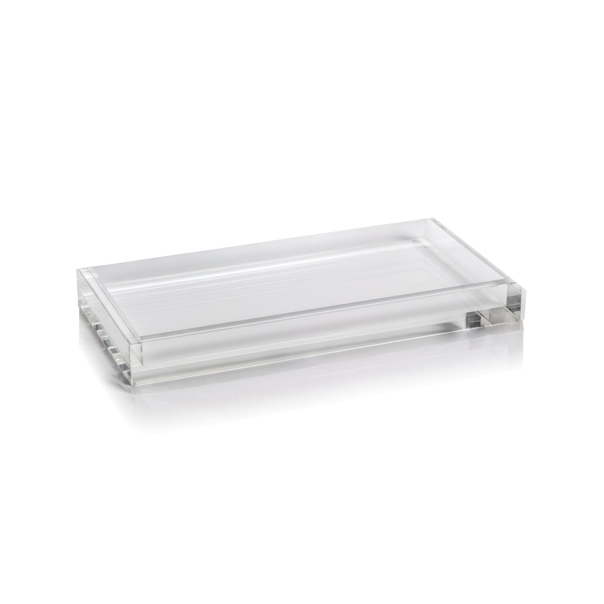 Zodax Carnac Crystal Glass Vanity Tray, Large