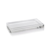 Zodax Carnac Crystal Glass Vanity Tray, Large