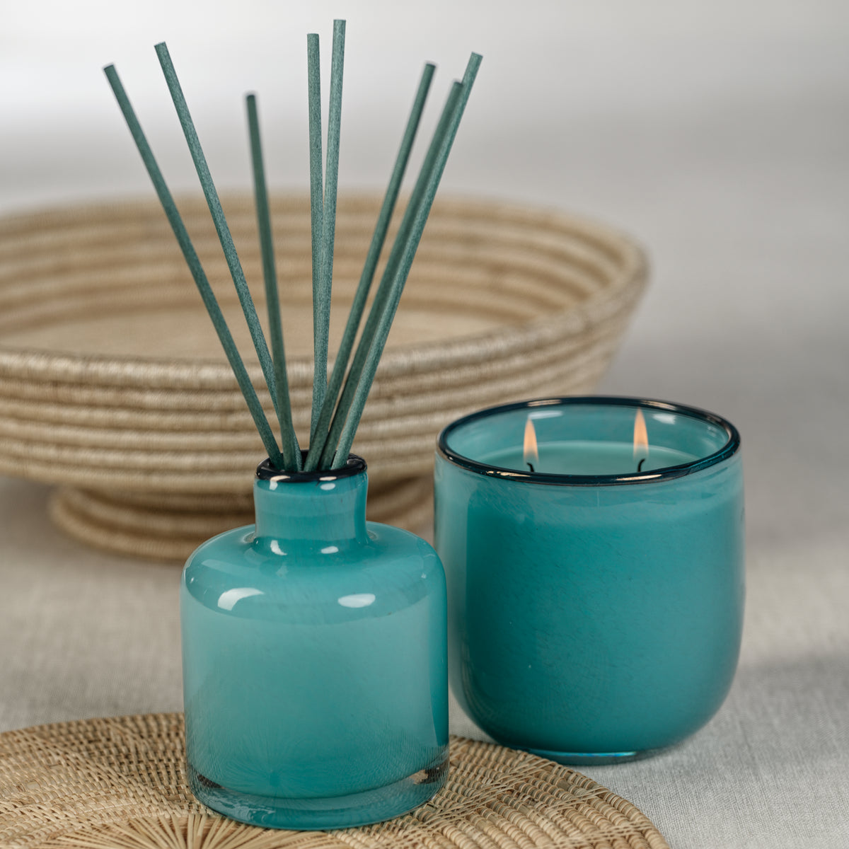 Zodax Serena St. Barth Reed Diffuser, Aqua Palm