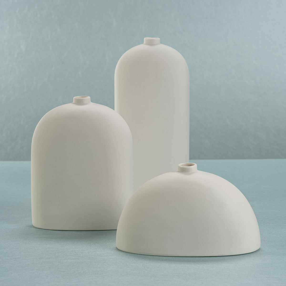 Zodax Lucca All-White Ceramic Vase, Medium - 6.25" x 8"
