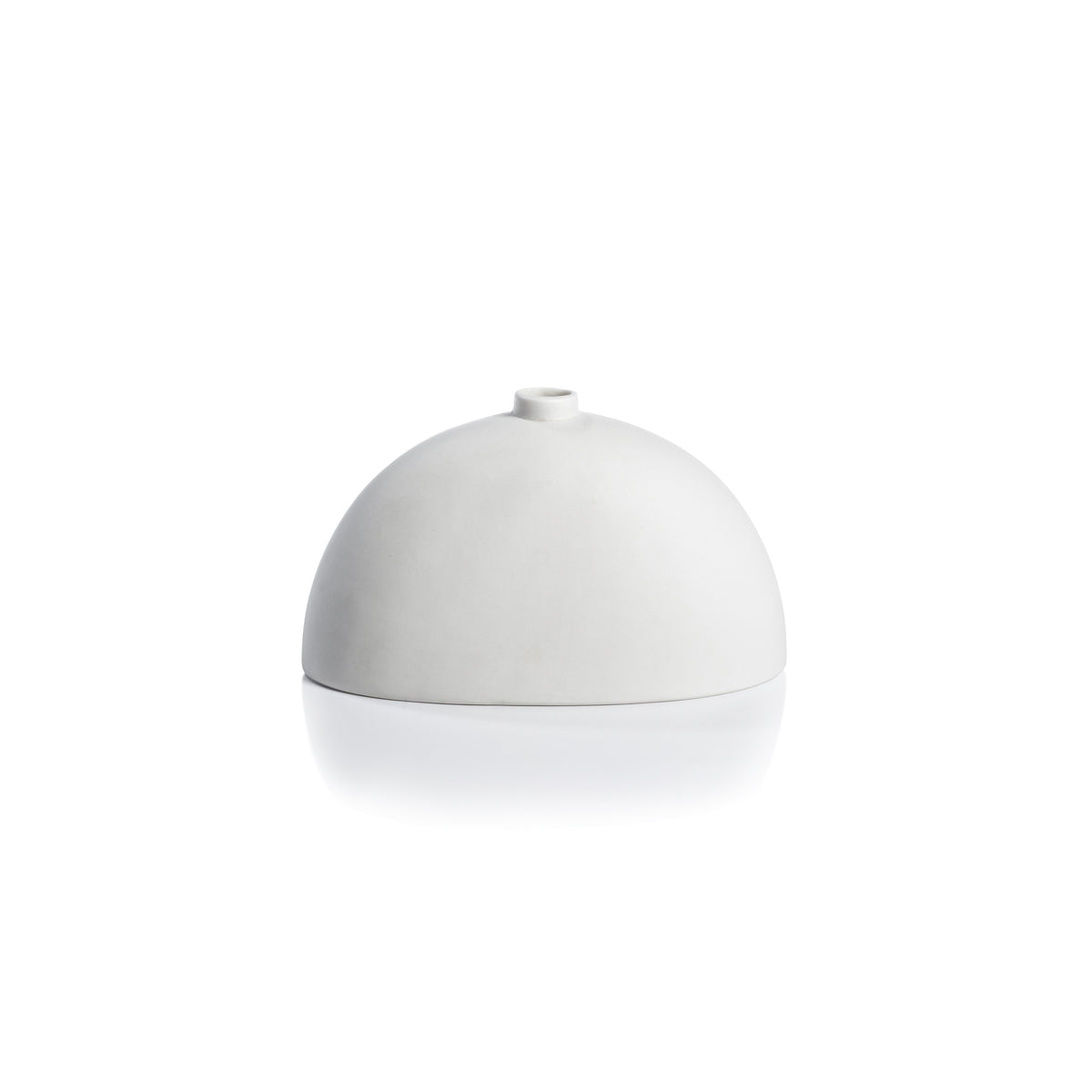 Zodax Lucca All-White Ceramic Vase, Small - 8.25" x 4.75"