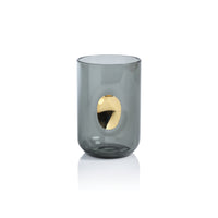 Zodax Ambrosi Tumblers with Gold Accent, Ash Gray, Set of 4