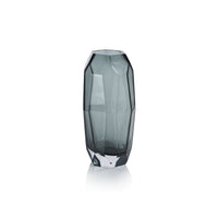 Zodax Juwelo Glass Vase, Large, Smoke