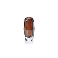 Zodax Juwelo Glass Vase, Small, Amber