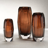 Zodax Juwelo Glass Vase, Medium, Amber