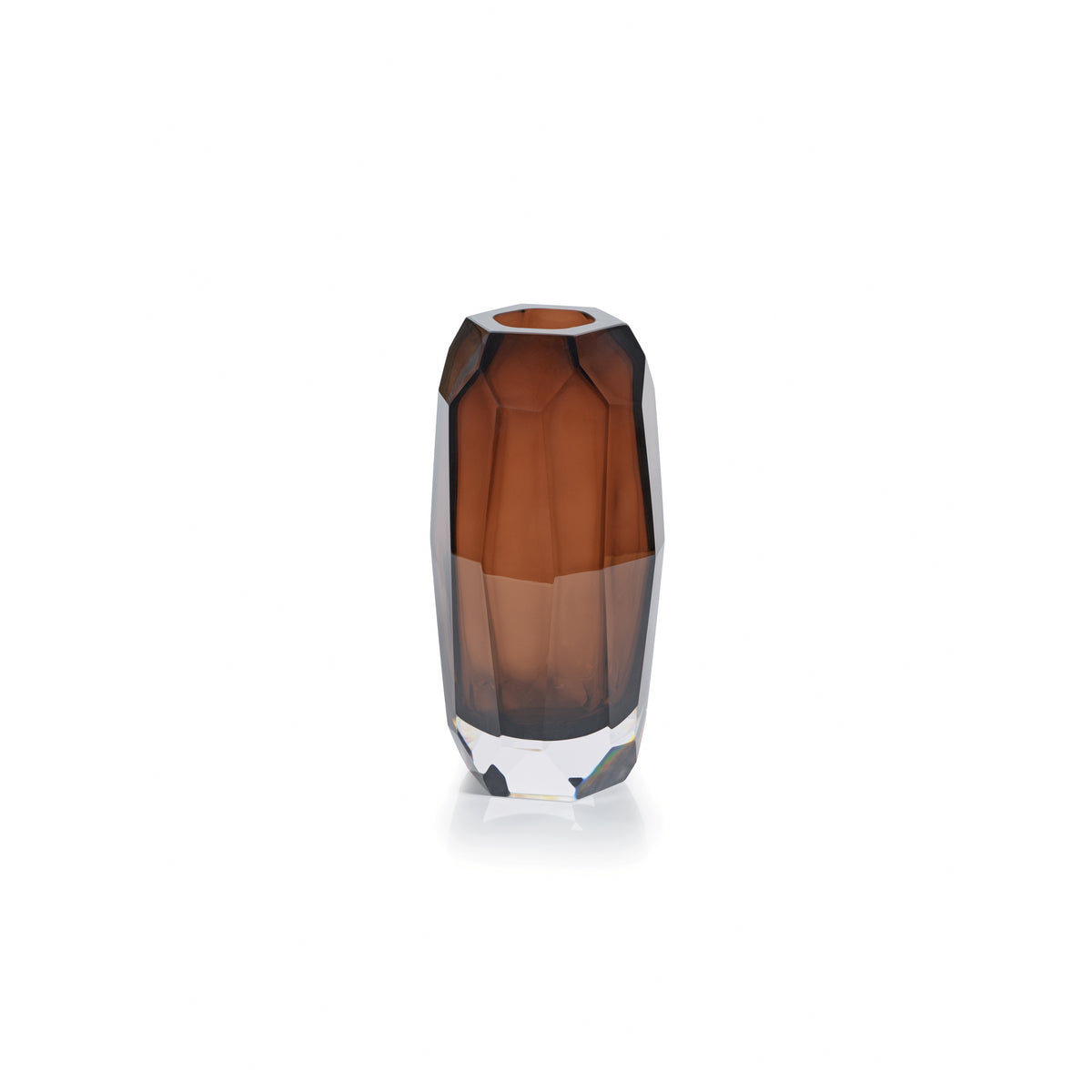 Zodax Juwelo Glass Vase, Medium, Amber