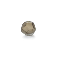 Zodax Kubo Faceted Frosted Taupe Vase, Small
