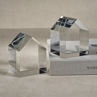 Zodax Carmac House Crystal Glass Décor Bookends, Set of 2
