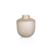 Zodax Albinen Frosted Cut Glass Jug Vase, Small