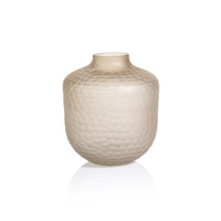 Zodax Albinen Frosted Cut Glass Jug Vase, Large
