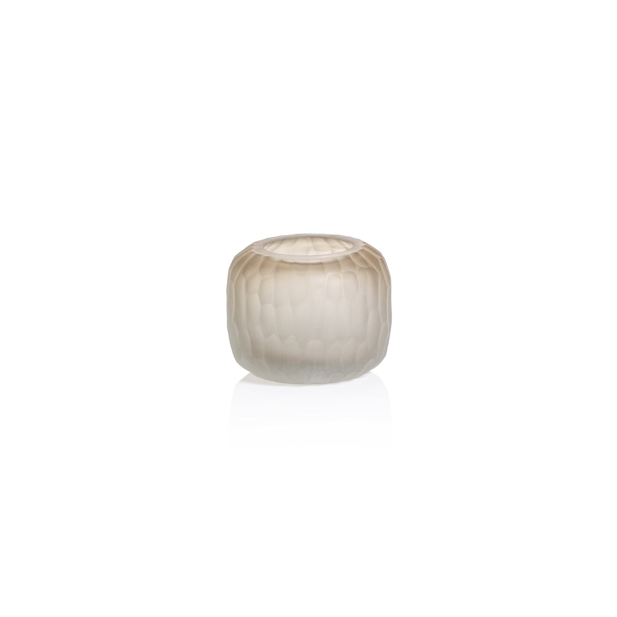 Zodax Albinen Frosted Cut Glass Vase, Small