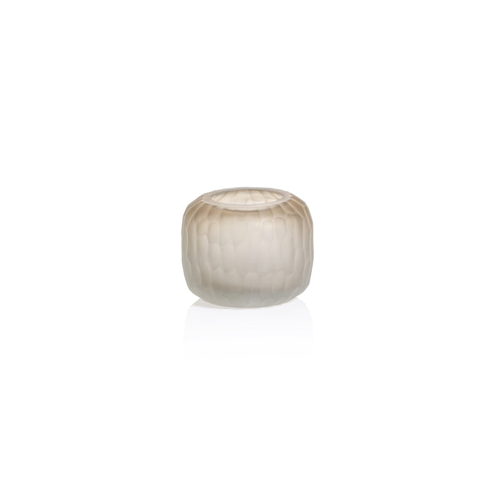 Zodax Albinen Frosted Cut Glass Vase, Small