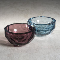 Zodax Valmorel Cut Glass Bowl, Sky Blue