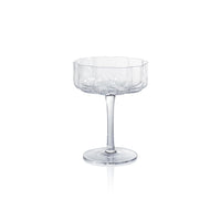 Zodax Reinhard 4-Piece Set Handblown Coupe Glasses, Clear