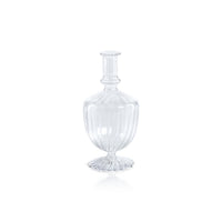 Zodax Vellum 2-Piece Set Clear Spiral Glass Vases, Urn Shape, Clear