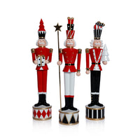 Zodax Clarance Twinkle Troop Christmas Figurines, Set of 3, Festive Holiday Décor, 18" Tall