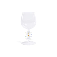 Zodax Treetop Cheers Wine Glasses - Holiday Stemware, Set of 4, Clear