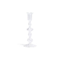Zodax Marais Blown Glass Taper Candle Holders, Set of 4, A-6.25"