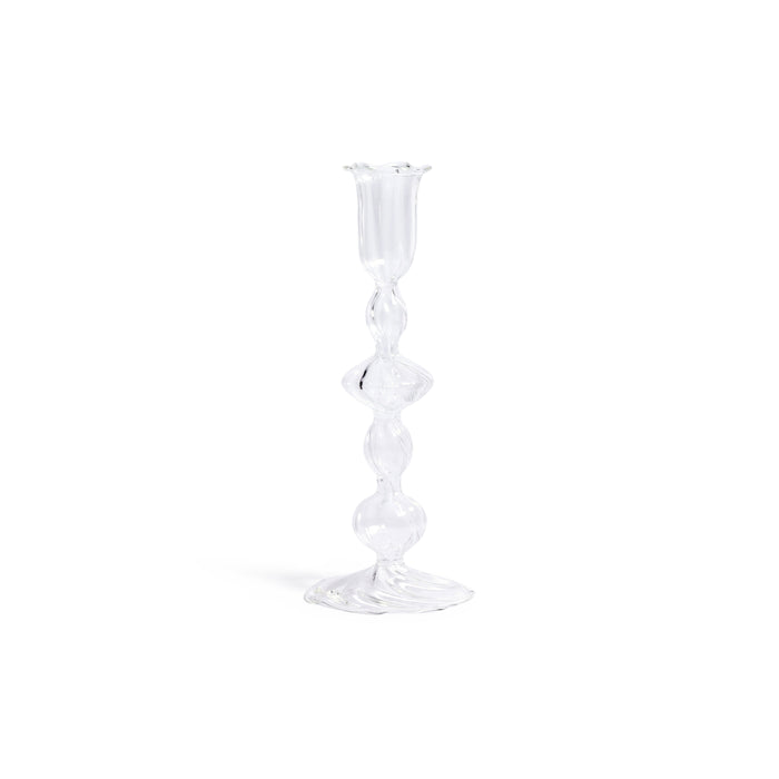 Zodax Marais Blown Glass Taper Candle Holders, Set of 4, A-6.25"