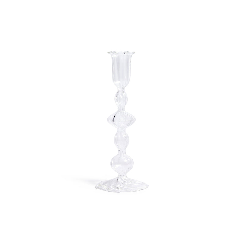 Zodax Marais Blown Glass Taper Candle Holders, Set of 4, A-6.25"