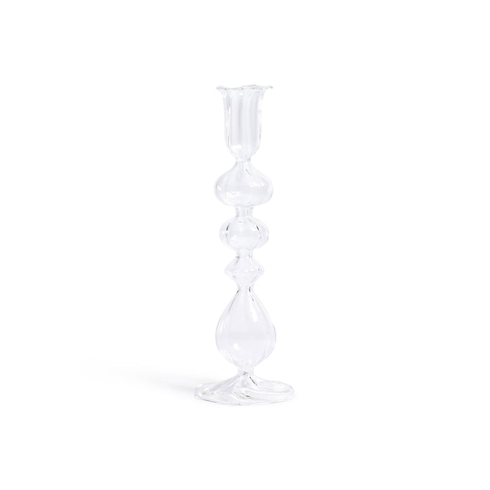 Zodax Marais Blown Glass Taper Candle Holders, Set of 4, B-8"