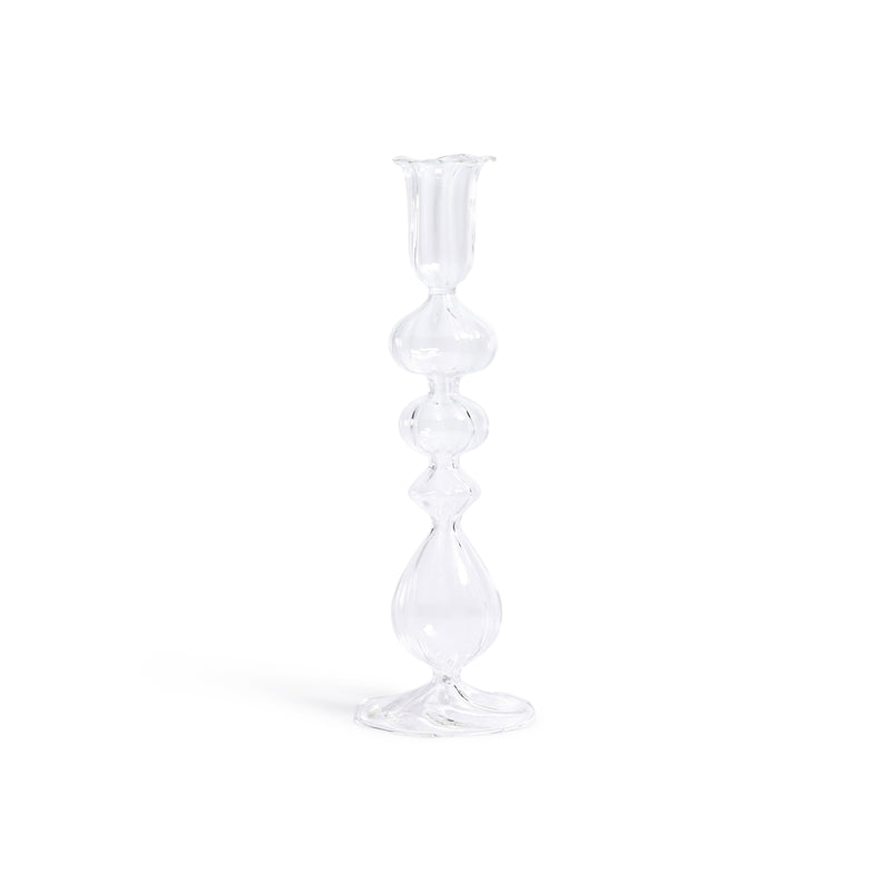 Zodax Marais Blown Glass Taper Candle Holders, Set of 4, B-8"