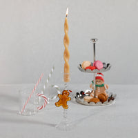 Zodax Holiday Gingerbread Taper Candle Holders, Set of 4