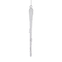 Zodax Clear Glass Icicle Ornaments, 12 Hanging Pieces (4 Sets of 3)