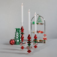 Zodax Holiday Mercury Glass Taper Candle Holders, Set of 4, 10.25"
